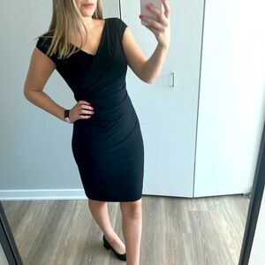 Ralph Lauren Black Draped Dress
